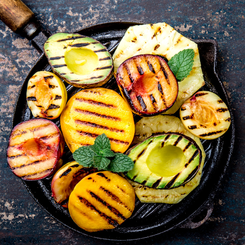 Images de fruits pour l'article sur les desserts sur le barbecue