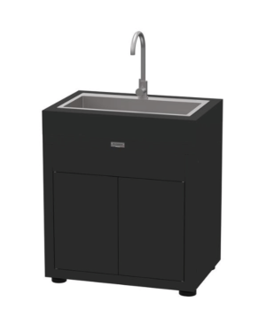 Cabinet with built-in sink black – Le Marquier