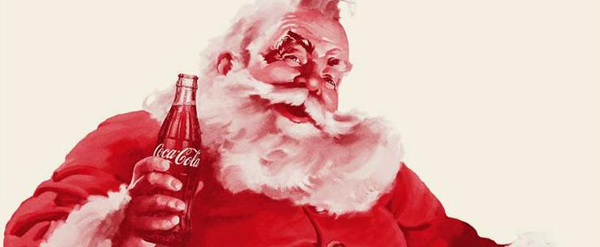 Publicité de Coca-Cola avec le Père Noël