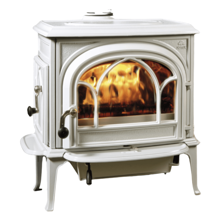 Poêle F500 V3 Oslo avec arches, blanc lin Jotul Coval — free download