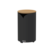 Coffre à granules Volute rond avec couvercle en bambou – Le Marquier